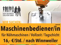 Maschinenbediener (m/w/d) Nähmaschinen, 16,- €/Std., Winnweiler Rheinland-Pfalz - Winnweiler Vorschau