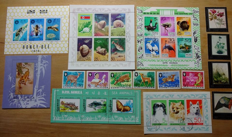 Korea, 25 wunderschöne Blöcke und 53 Briefmarken in Berlin