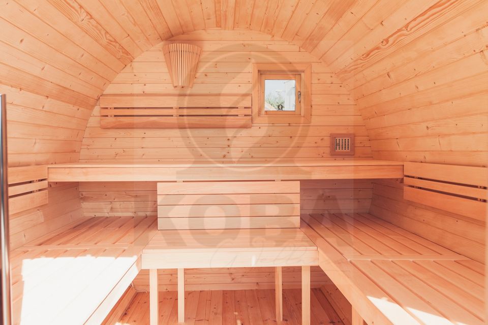 Fasssauna | Garten Sauna | 3m | 3/4 großer Ø | Glasfront in Eichenzell