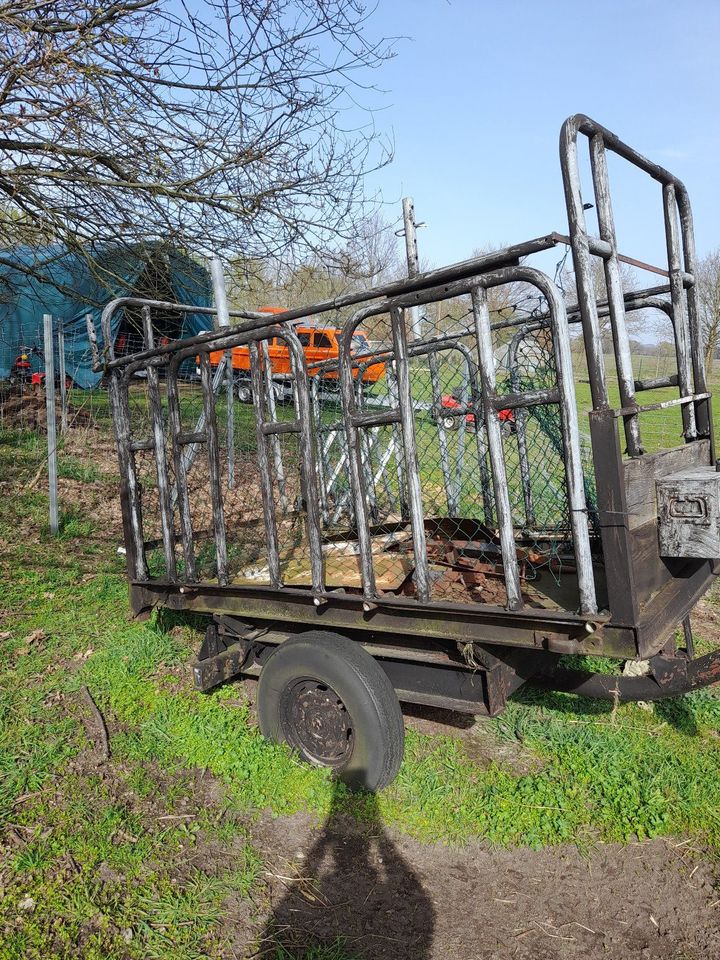 Futterwagen Hänger / Viereckraufe / Heuraufe / für Heu in Ziegendorf