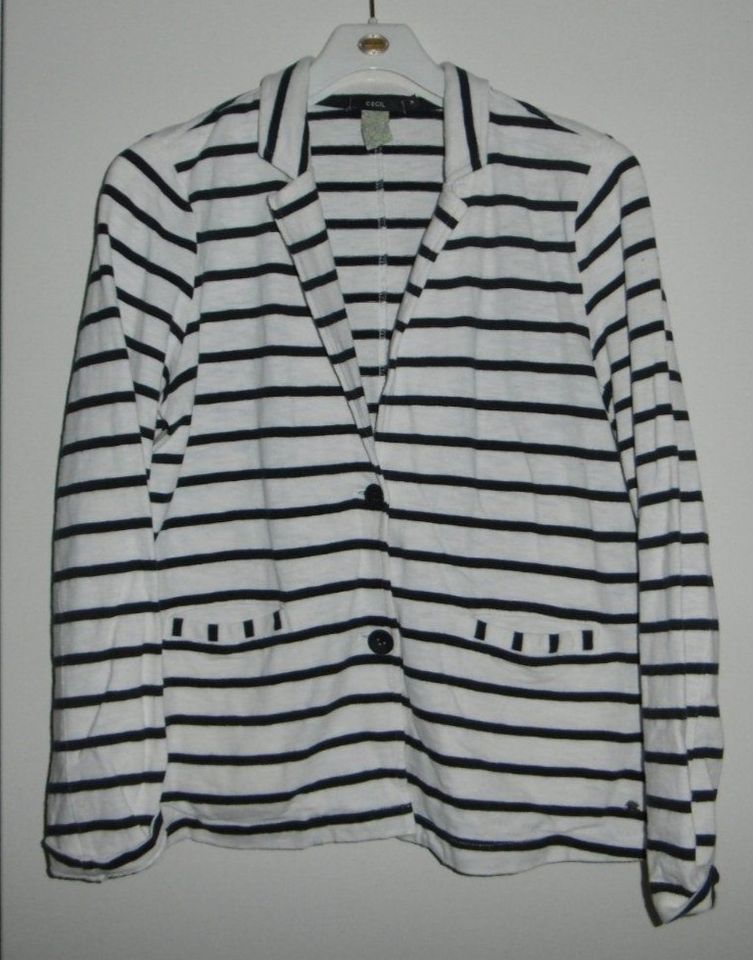 Cecil Sweat Jacke Blazer maritim Look Gr. M in Tespe