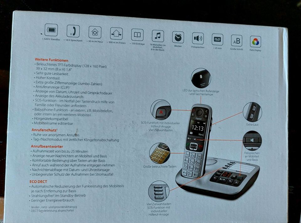 Telefon Gigaset E 520 A, mit Anrufbeantworter in Tröstau