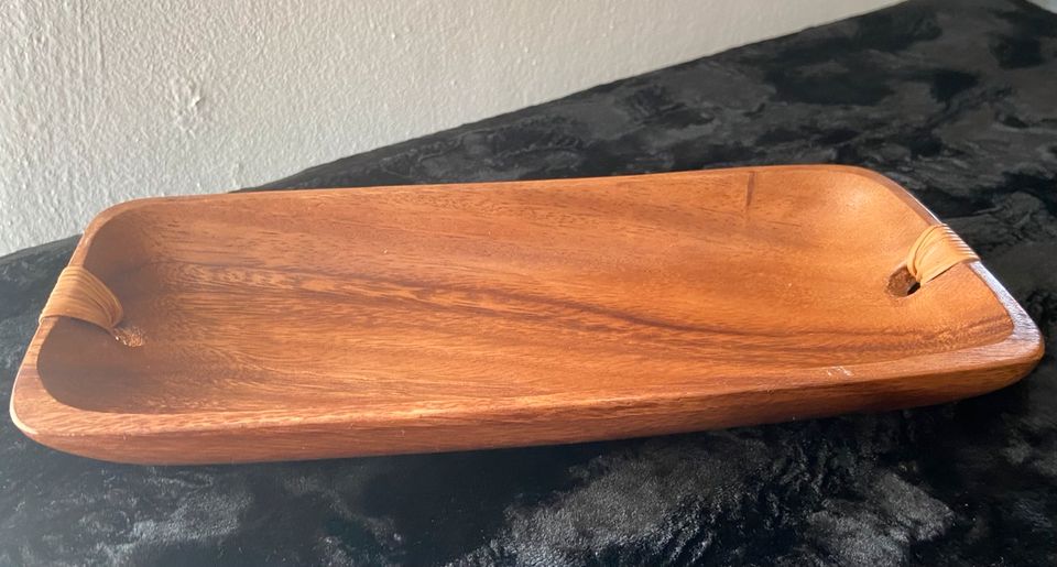 Stilvolle Vintage Teak Holz Schale/Anbieteschale Midcentury in Oberhausen