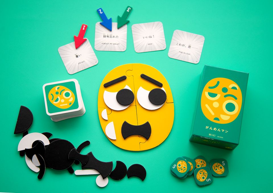 Mr. Face Oink Games Kinderspiel Kartenspiel Legespiel Familien in Salgen