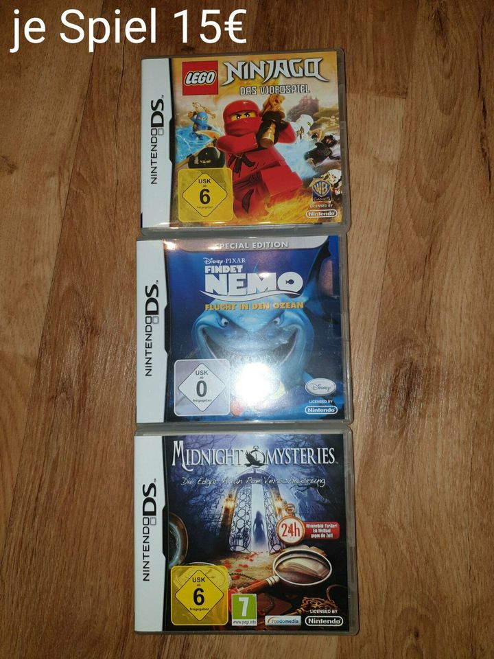 Nintendo DS Spiele Ninjago, Findet Nemo, Midnight Mysteries in Einbeck