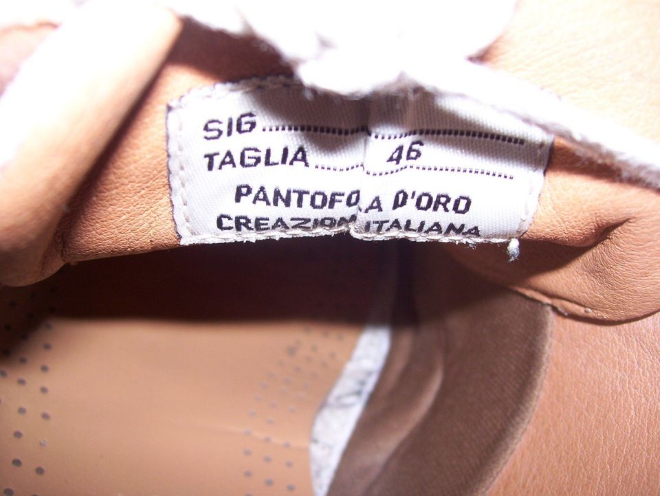 Pantofola d'Oro Herren Sneaker  weiß Gr. 46 - Leder in Weißwasser