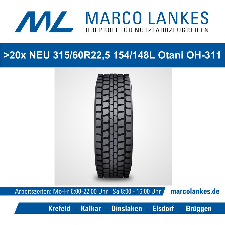 >20 NEUREIFEN 315/60R22,5 154/148L OTANI OH-311 in Krefeld