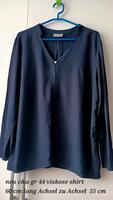 Neu blusenshirt langarmshirt Gr 44 c&a viskose marineblau Hessen - Rüsselsheim Vorschau