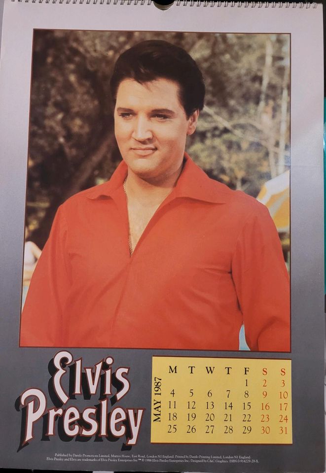 Elvis Presley, offizieller Jahreskalender 1987 in Homburg