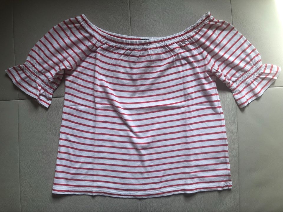 Shirt T-Shirt Carmen-Shirt Marc Aurel Gr. 36 S weiß rot gestreift in Schondra