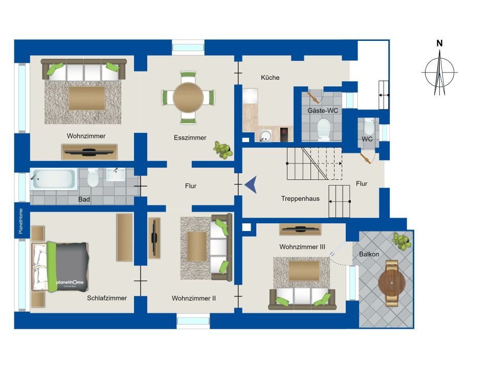 Top-gepflegtes, attraktives und vollvermietetes 4-Parteienhaus in Bochum-Harpen sucht neuen Besitzer in Bochum