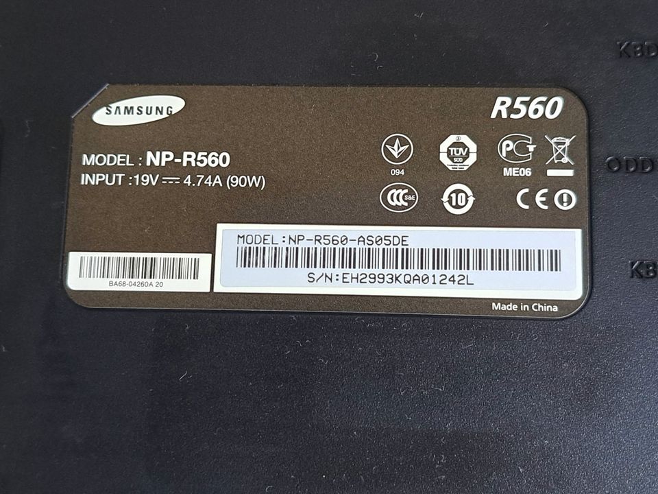 Notebook Samsung NP-R560 Aura P8400, Win 10Pro, 240GB SSD, in Halle