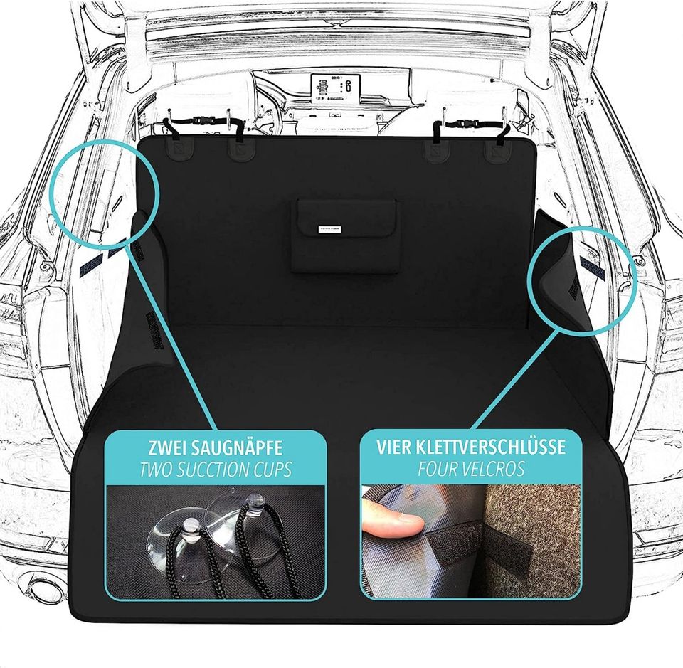 Kofferraumschutz für Hund mit Ladekantenschutz 203x110cm XL in