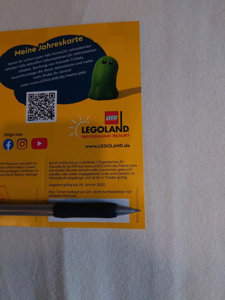 Legoland Tageskarten Gutschein Spar Tickets in Röhrmoos