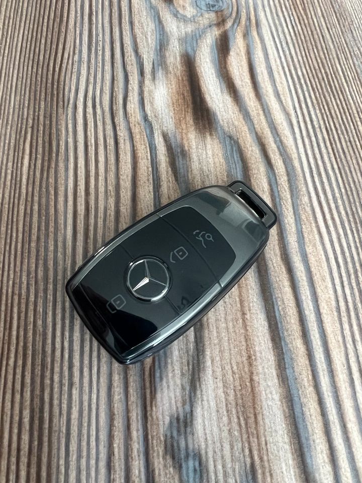 Neu Mercedes Schlüssel Cover Hülle schwarz Grau Autoschlüssel C E