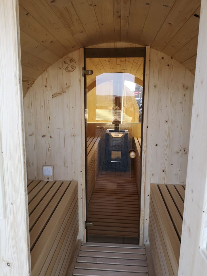 Made in Germany Fasssauna Saunafass Gartensauna Sauna 4,5m in Niederorschel