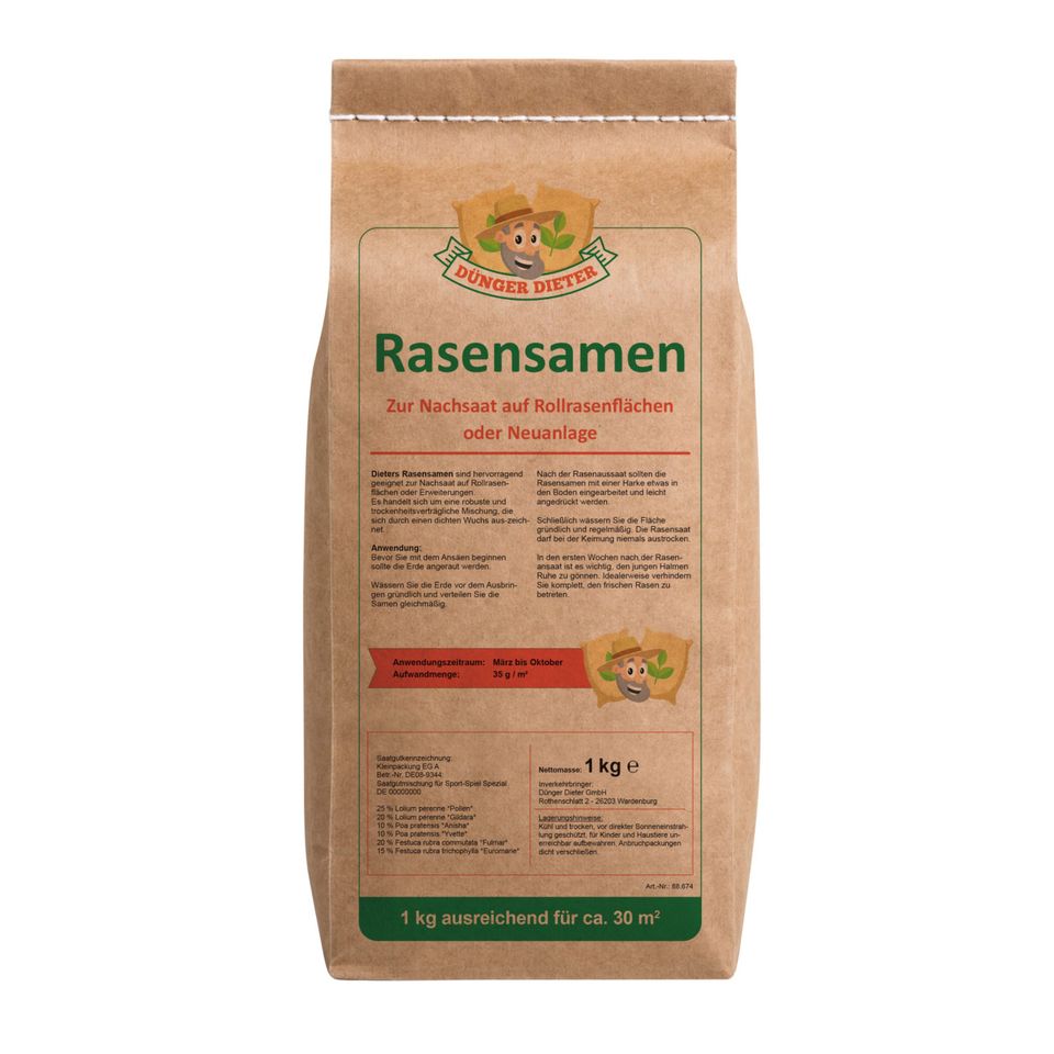 Premium Rasensamen – 1 kg Samen Rasen in Wardenburg