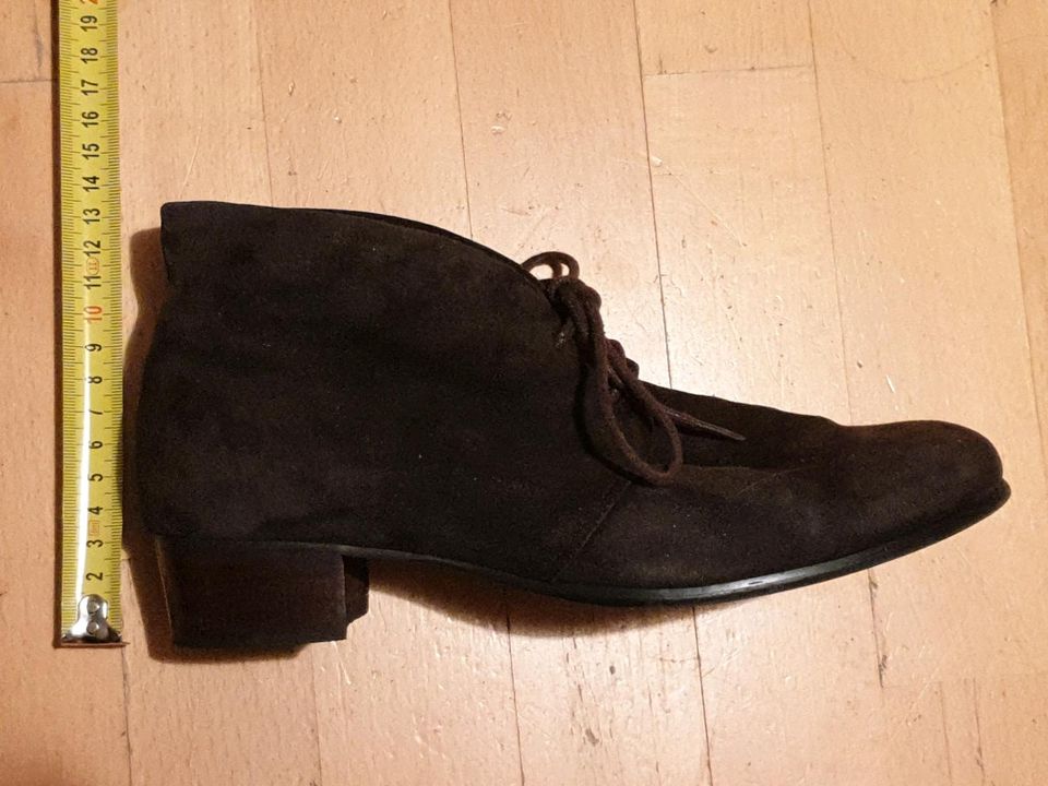 PODIUM Stiefelette Schnürschuh  Veloursleder braun Gr. 38 in Berlin