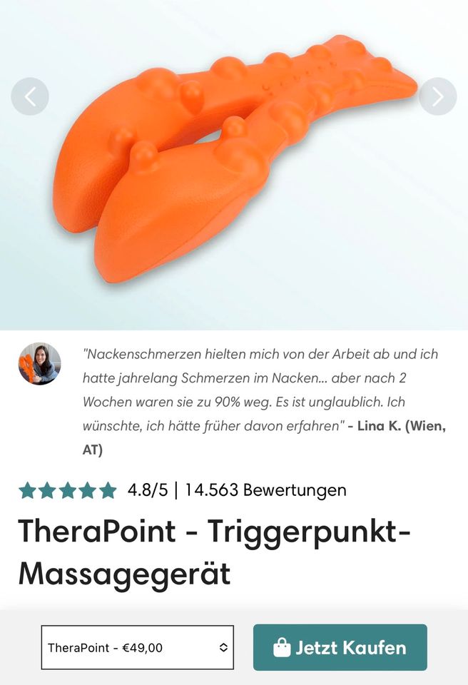 Original Neuleben TheraPoint Triggerpunkt Massagegerät neu & OVP in Herten
