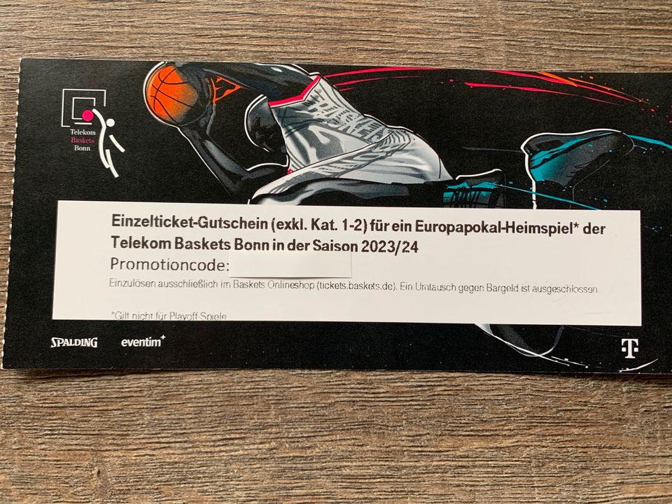 2 Baskets/Tickets /Europapokal - Heimspiel / Bonn Saison 2023/24 in Nachtsheim