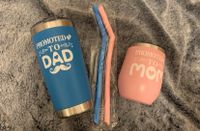 ⭐️ Becher to go Mom Dad Mutter Vater Set Geschenk Geburt Baby Berlin - Niederschönhausen Vorschau