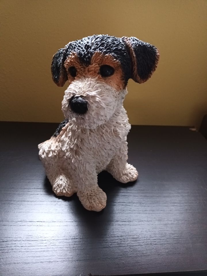 Terrier Keramik Hund 23 cm hoch Made in Italien 1988 in Dessau-Roßlau