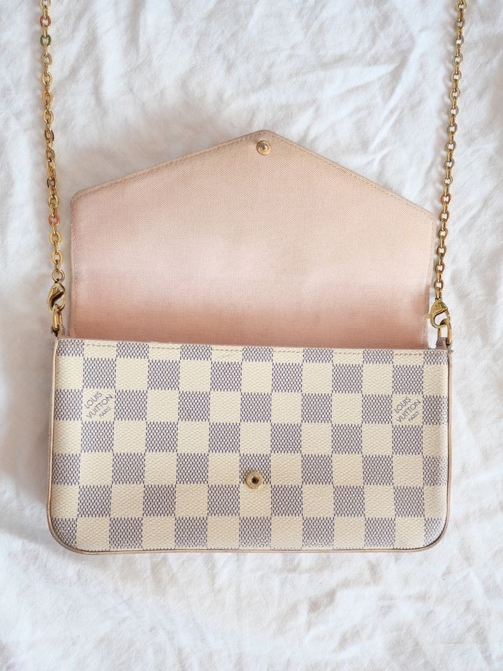 Louis Vuitton, Felicie Pochette Damier Azur Monogramm Tasche in München