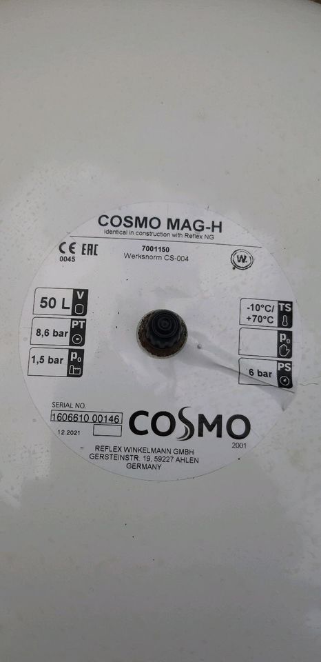 Cosmo Ausdehnungsgefäß 50l, Heizung in Sachsen - Thum | eBay Kleinanzeigen  ist jetzt Kleinanzeigen
