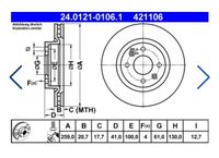 2 ATE Bremse Bremsscheibe Renault twingo Clio megane Dacia Logan Nordrhein-Westfalen - Grevenbroich Vorschau