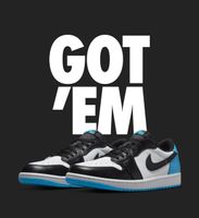 Nike Jordan 1 Low W Black and Dark Powder Blue 39 Bayern - Burgau Vorschau