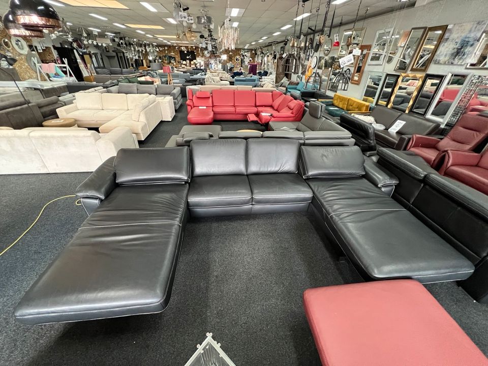 Wohnlandschaft Hukla Echt Leder 2x Relax Motor Sofa UVP 6276€ in Alsfeld