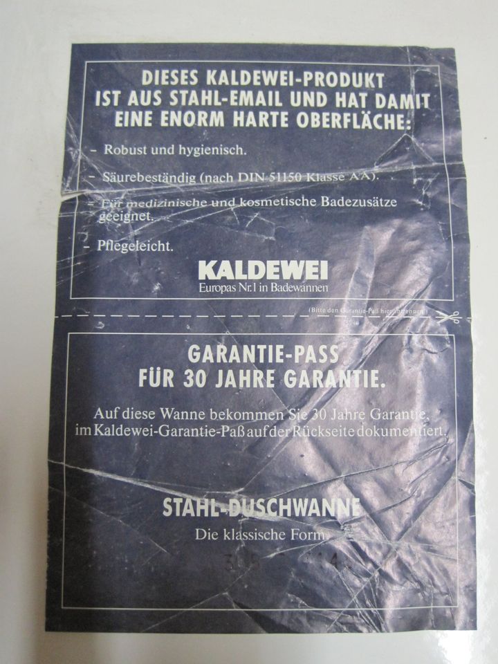 Stahl Duschwanne weiss 75x80cm von Kaldewei NEU !!! in Pfullingen