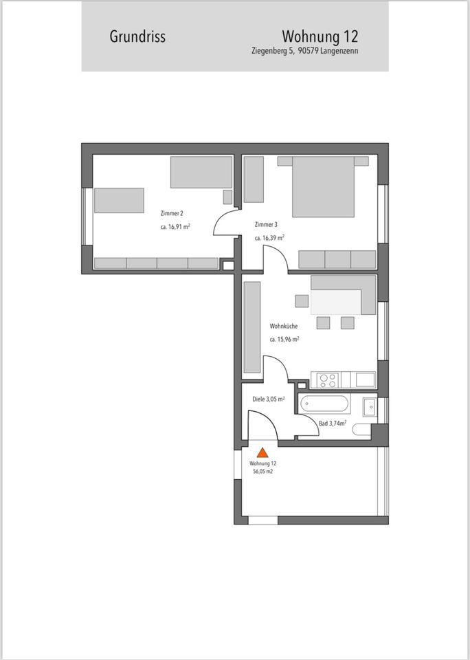 Wohnung zum Kauf mit Garten und Stellplatz in Langenzenn