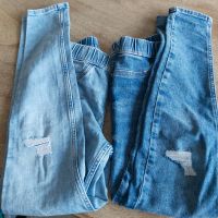 Gesamtpreis - 2 Jeans - Gr. 134 H&M Stretch mit Gummibund Nordrhein-Westfalen - Hilden Vorschau