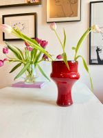 Vintage Vase rot Retro mid Century Space age popart WGP? Glasiert Altona - Hamburg Ottensen Vorschau