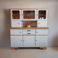 Alter Küchenschrank, Buffetschrank, Küchenbuffet, Vitrinenschrank, alter Vitrinenschrank, alter Schrank, Kredenz, Anrichte, Alte Anrichte, Wohnzimmerschrank, Geschirrschrank, Küchenvitrine Nordrhein-Westfalen - Heiligenhaus Vorschau