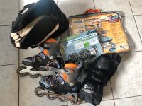 Set: Inline-Skates Gr 38, Ersatzrollen, Protektoren und Tasche Bayern - Tirschenreuth Vorschau