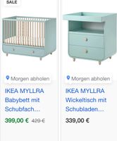 Ikea Babyzimmermöbel Myllra *wie neu* mit Zubehör, Matraze Bett Rheinland-Pfalz - Bitburg Vorschau