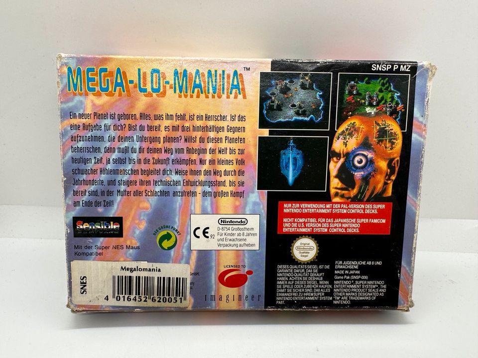 Super Nintendo Spiel OVP Mega-Lo-Mania SNES Modul megalomania in Köln