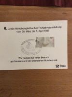 Karte m.Briefmarke, 6.Mönchengladbacher Frühjahrsausstellung 1987 Nordrhein-Westfalen - Jüchen Vorschau