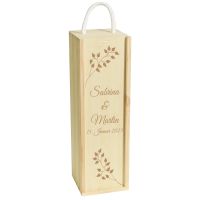 Personalisierte Weinbox zur Hochzeit 33x9x9cm natur Geschenk Wein Nordrhein-Westfalen - Heiden Vorschau