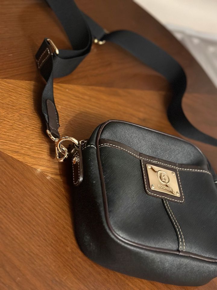 Bogner Tasche Damen schwarz braun Saffian Leder (B55) in München