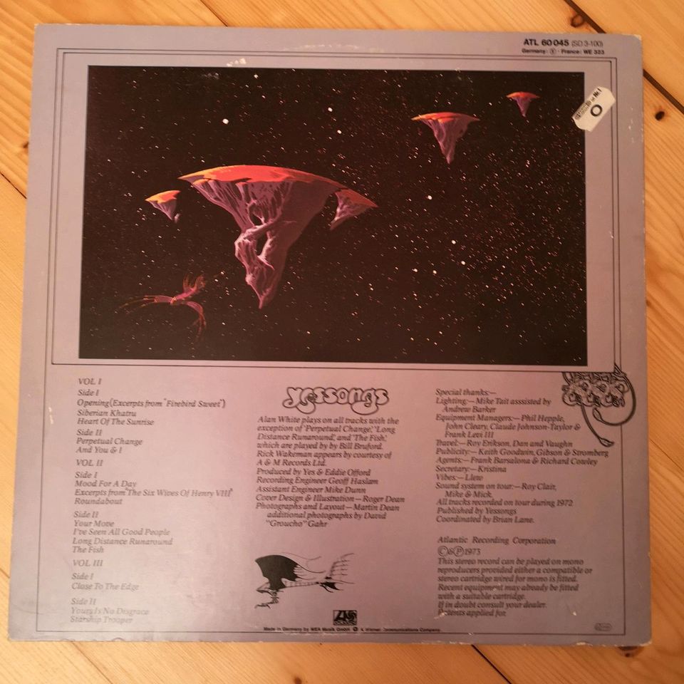 YES - YESSONGS - 3 LP 1973 - Progressive Rock in Siegburg