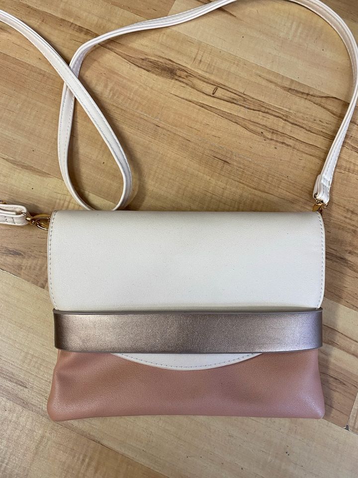 Taschenset rosa beige Roségold Handtasche Umhängetasche in Kiel