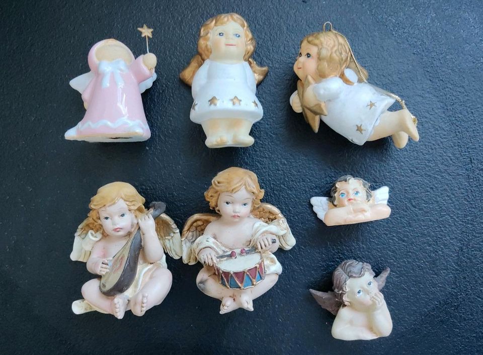 7 Engel Figuren Schutzengel Anhänger Deko Weihnachten in Augsburg