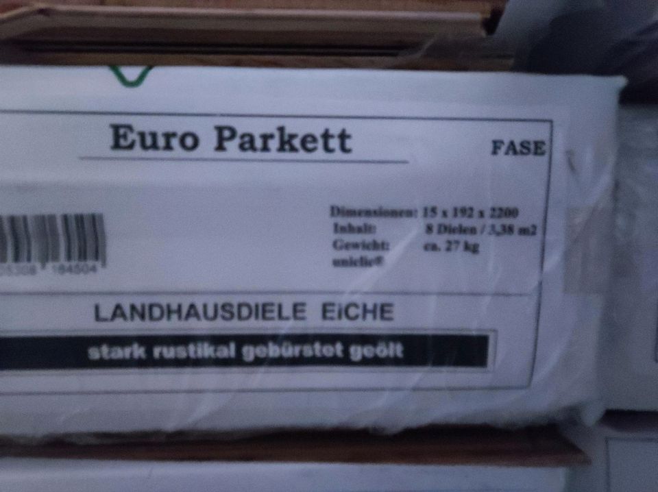 Verkauf von 3,38 qm übrig gebliebenen Eichenparkett  30 Euro pro in Aichach