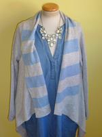 offene Strickjacke Tom Tailor grau innen blau grau gestreift Gr M Bayern - Landshut Vorschau
