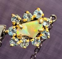 Opal Armband mit echtem Welopal 925 Silber geschwärzt Niedersachsen - Wolfenbüttel Vorschau