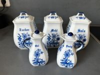 Keramik Aufbewahrung blau weiß Marine Zucker Mehl Salz Essig Öl Bayern - Forchheim Vorschau