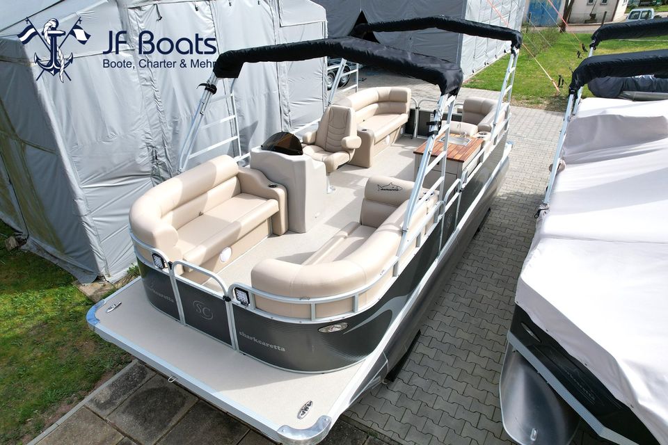 Pontonboot SC7, Ponton Boot Motorboot TOP! CE! Pontoon Boot Pontoonboot Floß Fundeck in Hartha